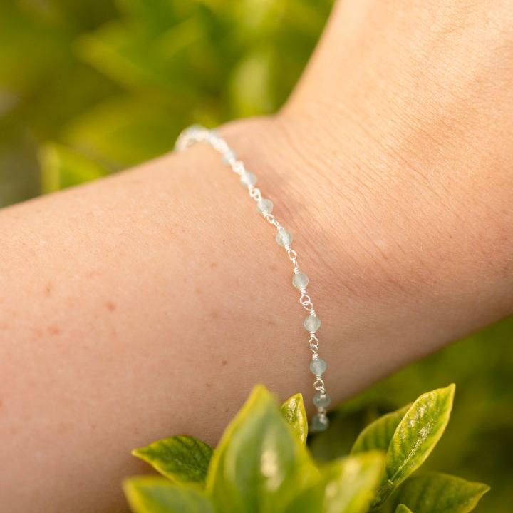 Aquamarine Beaded Bracelet