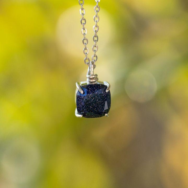 The Ashlynn - Blue Sandstone Necklace