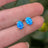 Australian Blue Opal Stud Earrings Earrings Handmade Handcrafted