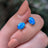Australian Blue Opal Stud Earrings Earrings Handmade Handcrafted