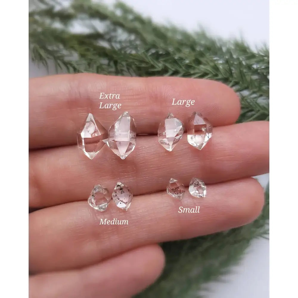 Herkimer Diamond Stud Earrings Earrings Handmade Handcrafted