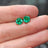 Faceted Natural Emerald Doublet Earrings Earrings Handmade Handcrafted