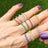 Birthstone Half Eternity Band Rings Handmade Handcrafted