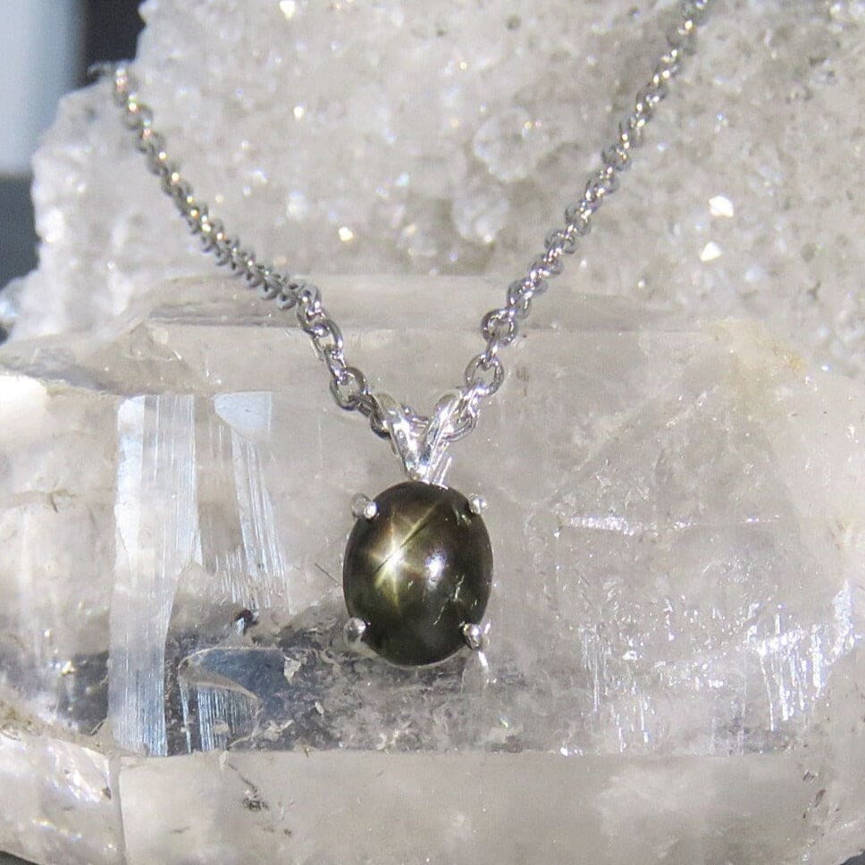 Black Star Sapphire Necklace Necklaces Handmade Handcrafted