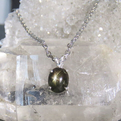 Black Star Sapphire Necklace Necklaces Handmade JSL Made in USA