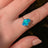 Blue Raw Australian Opal Ring Rings Handmade Handcrafted