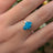 Blue Raw Australian Opal Ring Rings Handmade Handcrafted