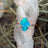 Blue Raw Australian Opal Ring Rings Handmade Handcrafted