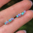 The Legacy Earrings - Blue and Purple Opal Hoops