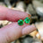 Brilliant Emerald Stud Earrings Earrings Handmade Handcrafted
