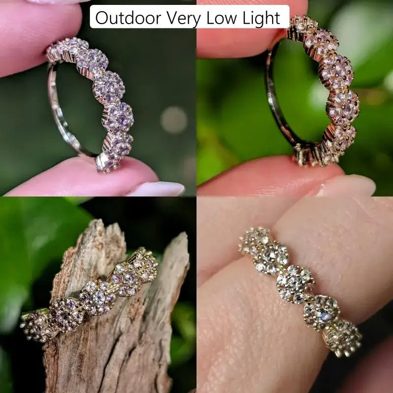 Bubble Half Eternity Band - Natural Untreated Alexandrite Rings Handmade Handcrafted