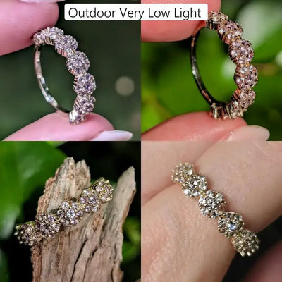 Bubble Half Eternity Band - Natural Untreated Alexandrite Rings Handmade Handcrafted