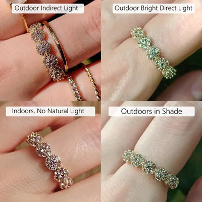 Bubble Half Eternity Band - Natural Untreated Alexandrite Rings Handmade Handcrafted