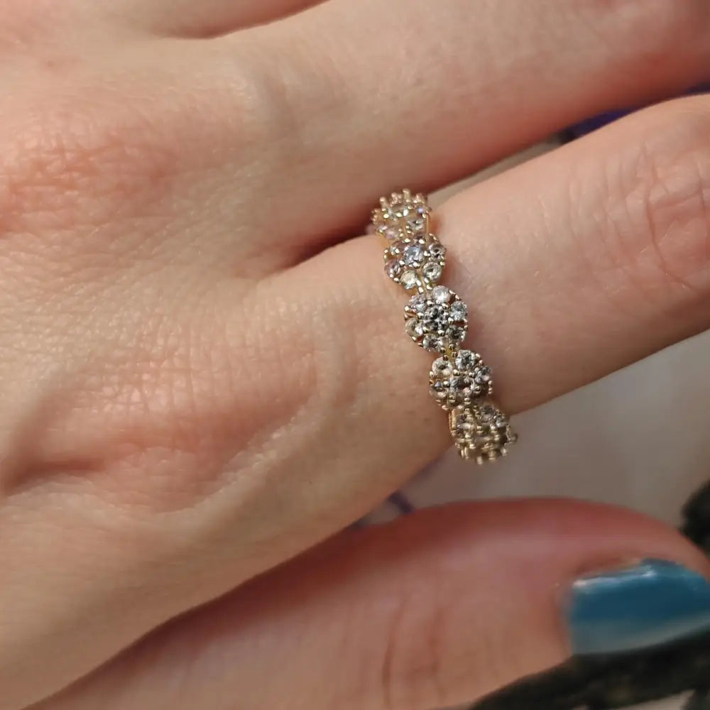 Bubble Half Eternity Band - Natural Untreated Alexandrite Rings Handmade Handcrafted