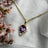 Celestial Drop - Amethyst Upside-Down Teardrop Necklace Necklaces Handmade Handcrafted