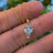 Celestial Drop - Aquamarine Upside-Down Teardrop Necklace Necklaces Handmade Handcrafted