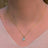 Celestial Drop - Aquamarine Upside-Down Teardrop Necklace Necklaces Handmade Handcrafted