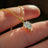 Celestial Drop - Aquamarine Upside-Down Teardrop Necklace Necklaces Handmade Handcrafted