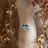 Celestial Drop - Aquamarine Upside-Down Teardrop Necklace Necklaces Handmade Handcrafted