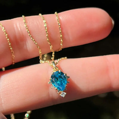Celestial Drop - Custom Gemstone Necklace Necklaces Handmade Handcrafted