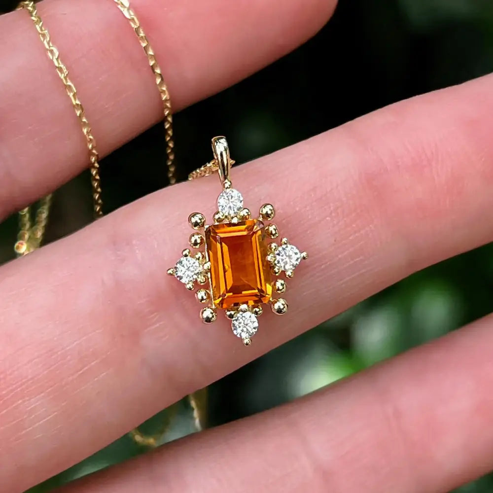 The Marielle - Citrine Necklace Necklaces Handmade Handcrafted