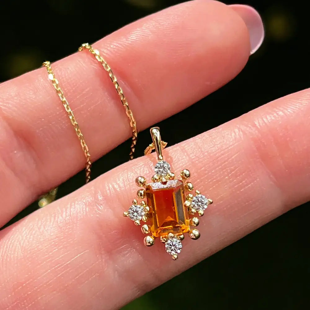 The Marielle - Citrine Necklace Necklaces Handmade Handcrafted