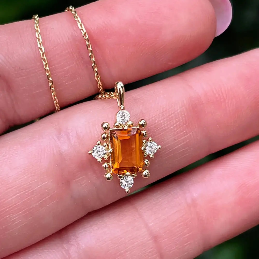 The Marielle - Citrine Necklace Necklaces Handmade Handcrafted