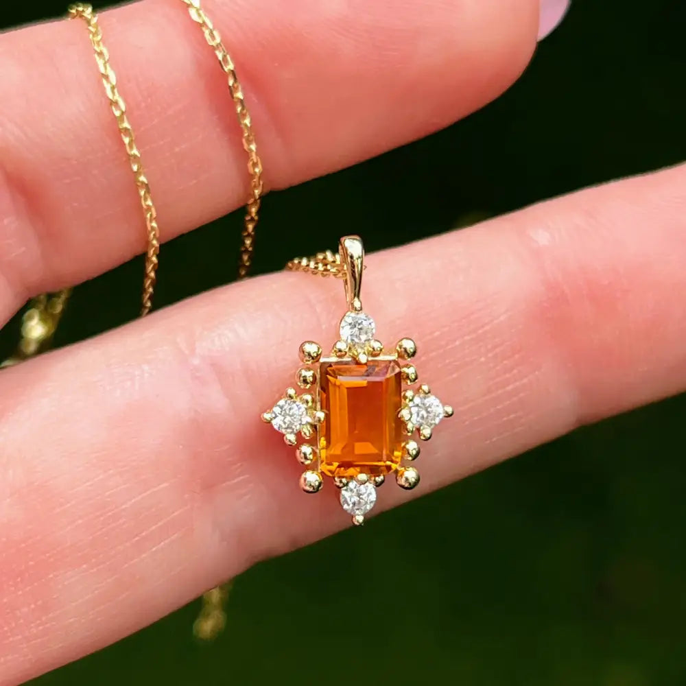 The Marielle - Citrine Necklace Necklaces Handmade Handcrafted