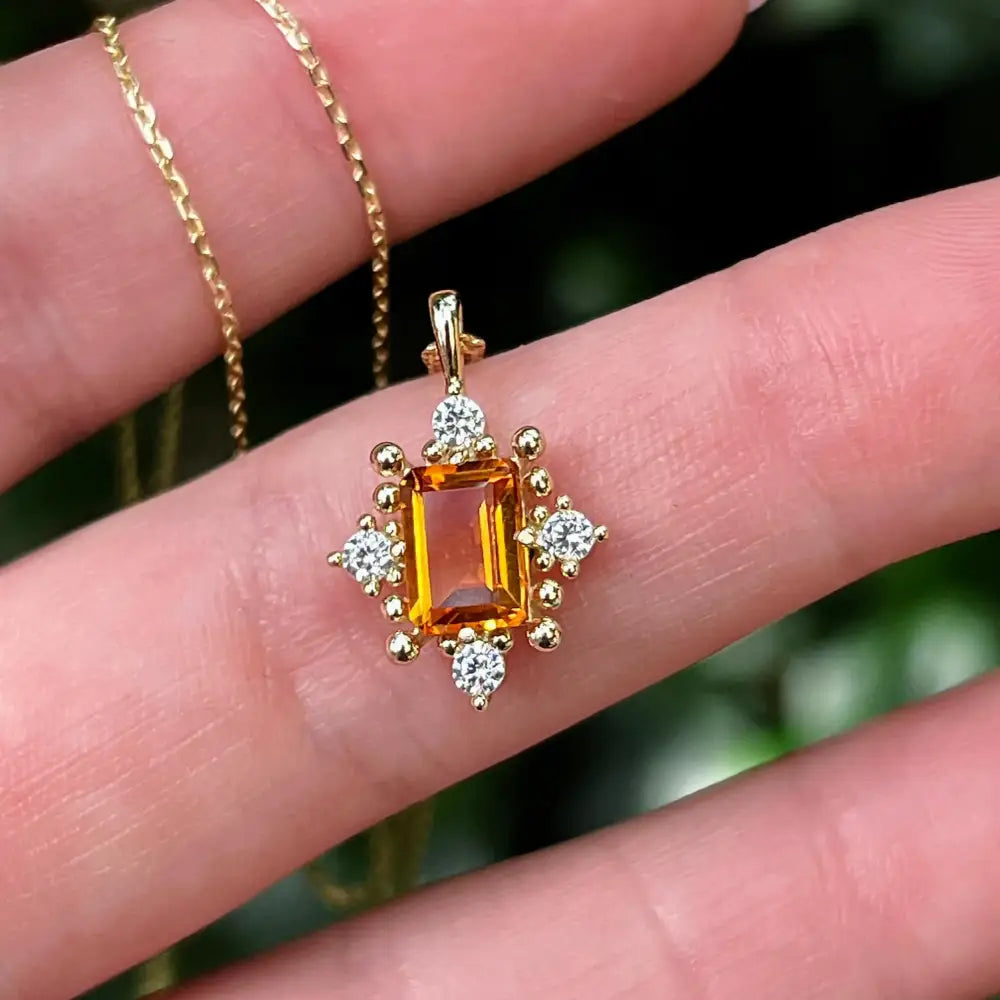 The Marielle - Citrine Necklace Necklaces Handmade Handcrafted