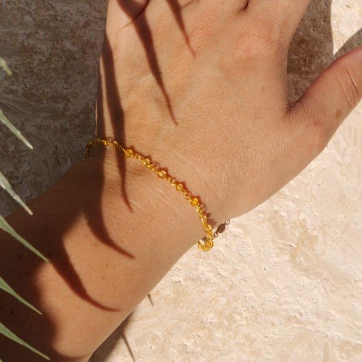 Citrine Beaded Bracelet