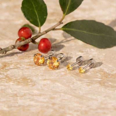 Birthstone Stud Earrings