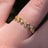 Moissanite Laurel Leaf Half Eternity Band Rings Handmade Handcrafted
