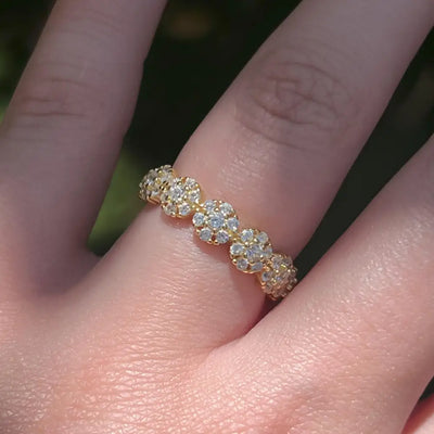 Bubble Eternity Band Clear Quartz Rings Handmade Handcrafted