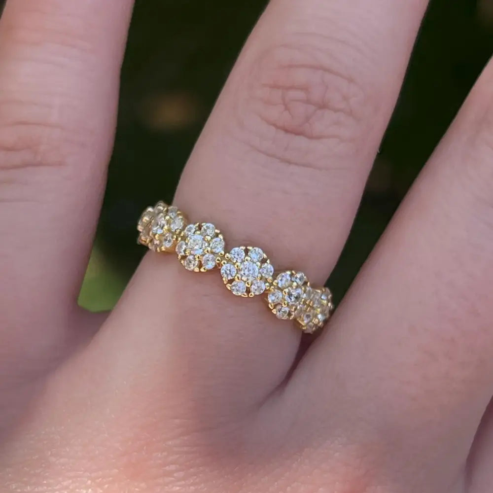 Bubble Eternity Band Clear Quartz Rings Handmade Handcrafted