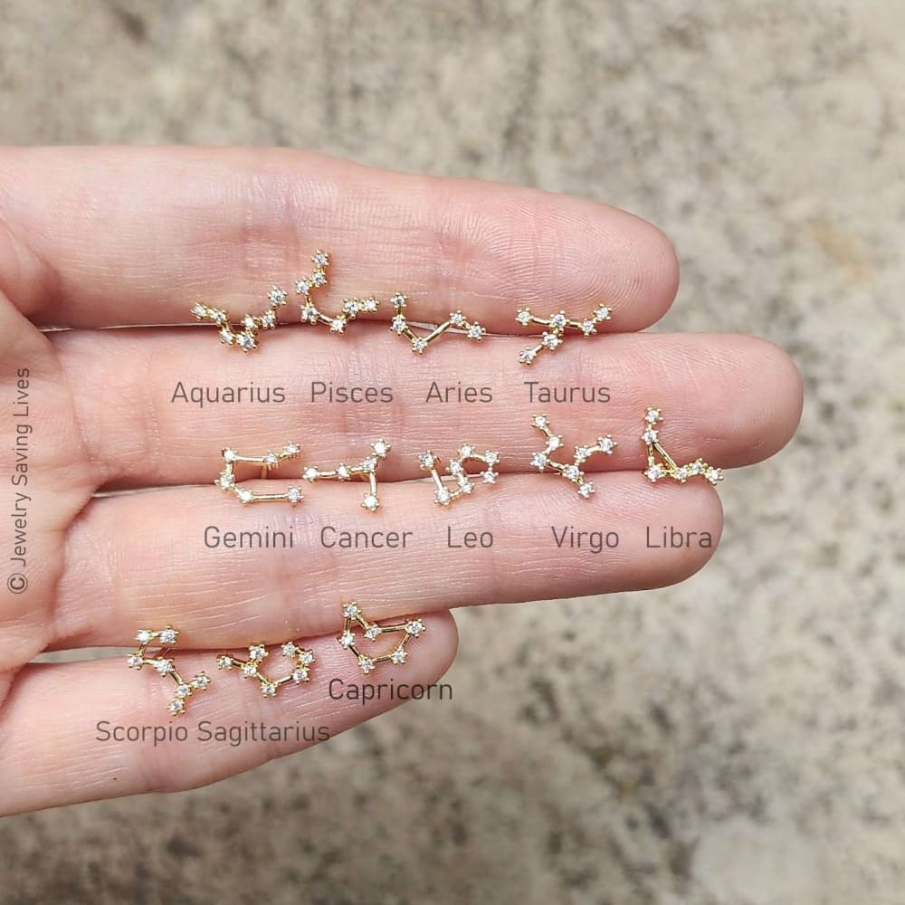 Constellation Star Astrology Earrings Earrings Handmade Handcrafted