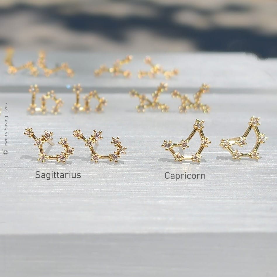Constellation Star Astrology Earrings Earrings Handmade Handcrafted