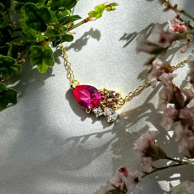 Custom Teardrop Cluster Necklace Necklaces Handmade Handcrafted