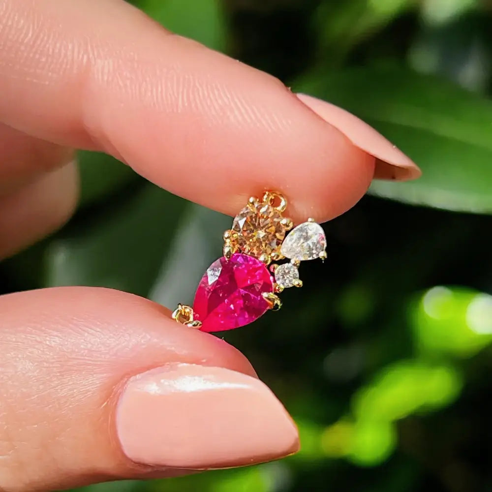 Custom Teardrop Cluster Necklace Necklaces Handmade Handcrafted