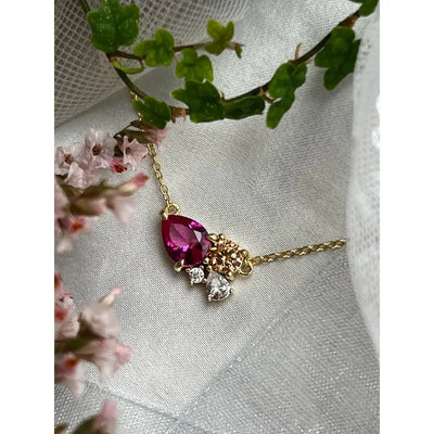 Custom Teardrop Cluster Necklace Necklaces Handmade Handcrafted