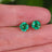 Faceted Natural Emerald Doublet Earrings Earrings Handmade Handcrafted