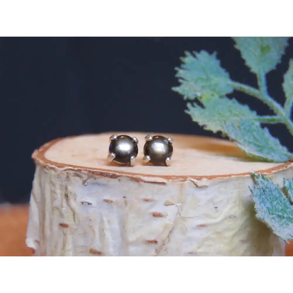 Black Star Sapphire Stud Earrings Earrings Handmade Handcrafted