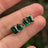 The Aurora - Toi et Moi Emerald Earrings Earrings Handmade Handcrafted