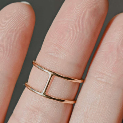 Double Band Stacking Ring Rings Handmade Handcrafted