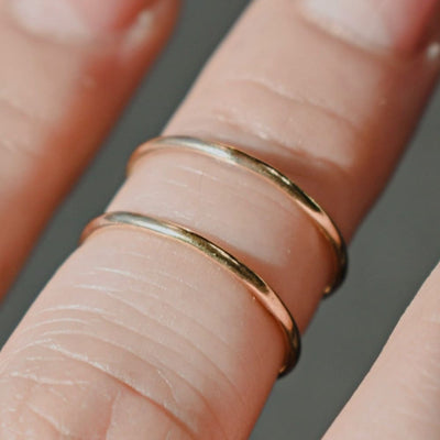 Double Band Stacking Ring Rings Handmade Handcrafted