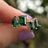 The Aurora - Toi et Moi Emerald Earrings Earrings Handmade Handcrafted