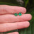Faceted Natural Emerald Doublet Earrings Earrings Handmade Handcrafted