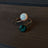 Emerald and Opal Ring Rings Handmade Handcrafted
