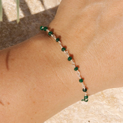 Emerald Beaded Bracelet Bracelet Handmade Handcrafted