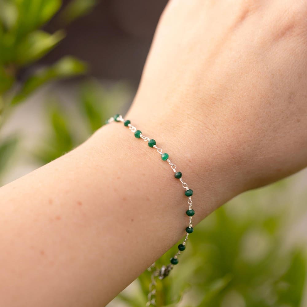 Emerald Beaded Bracelet Bracelet Handmade Handcrafted