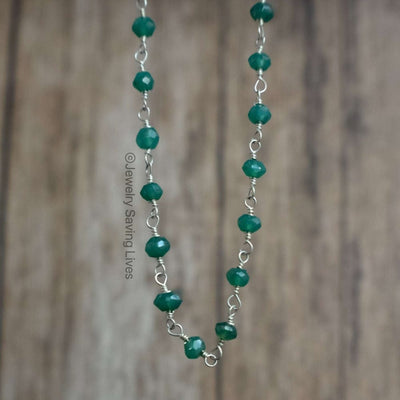 Emerald Beaded Necklace Necklaces Handmade Handcrafted